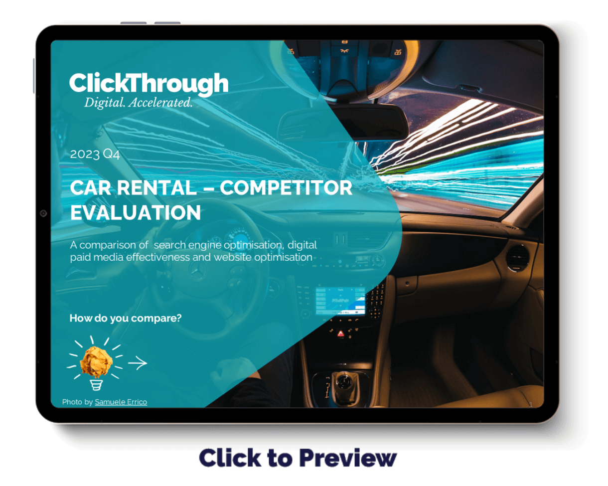 UK Car Rental Companies Digital Marketing Benchmark Report, Q4 2023